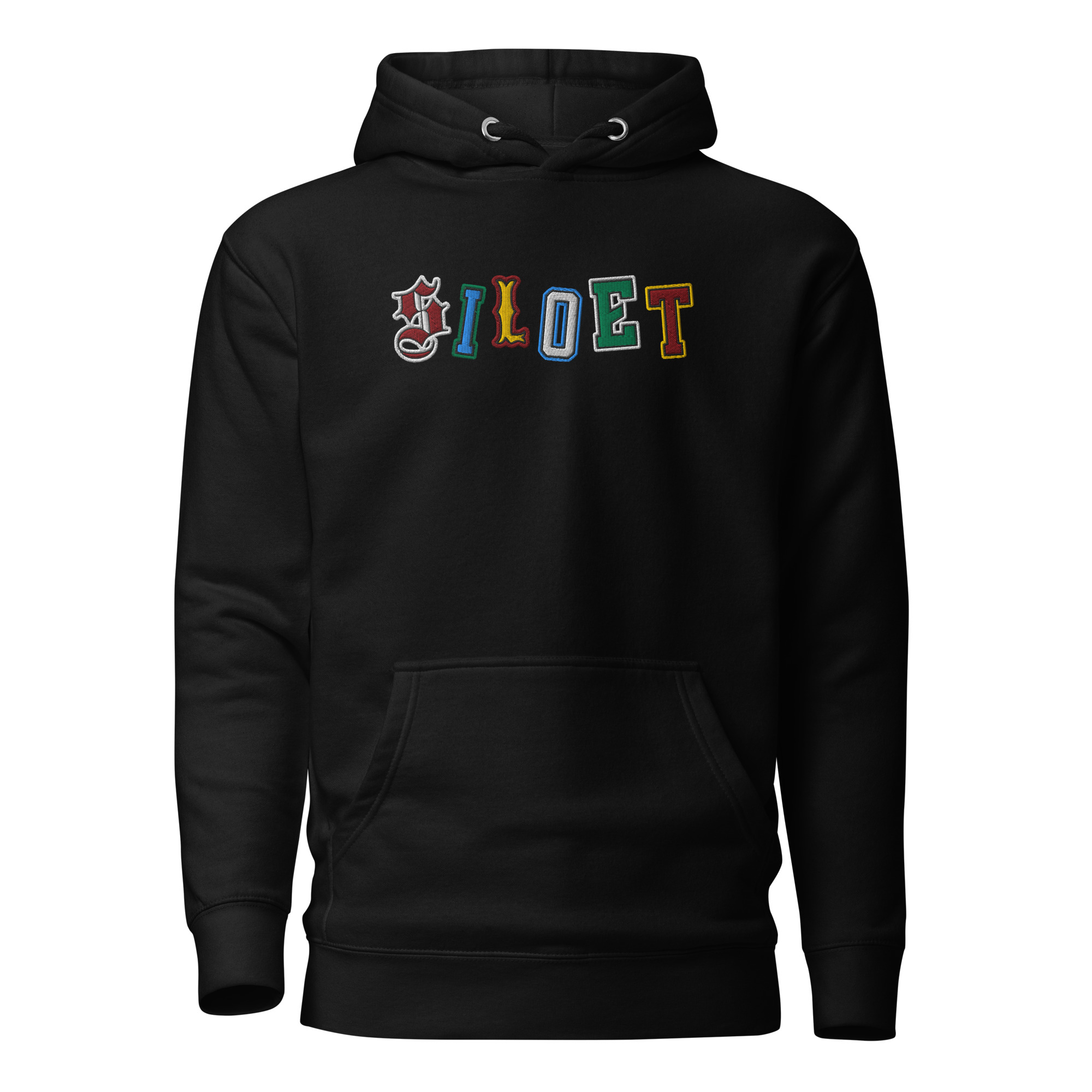 ‘DNA’ EMBROIDERED HOODIE (BLACK)