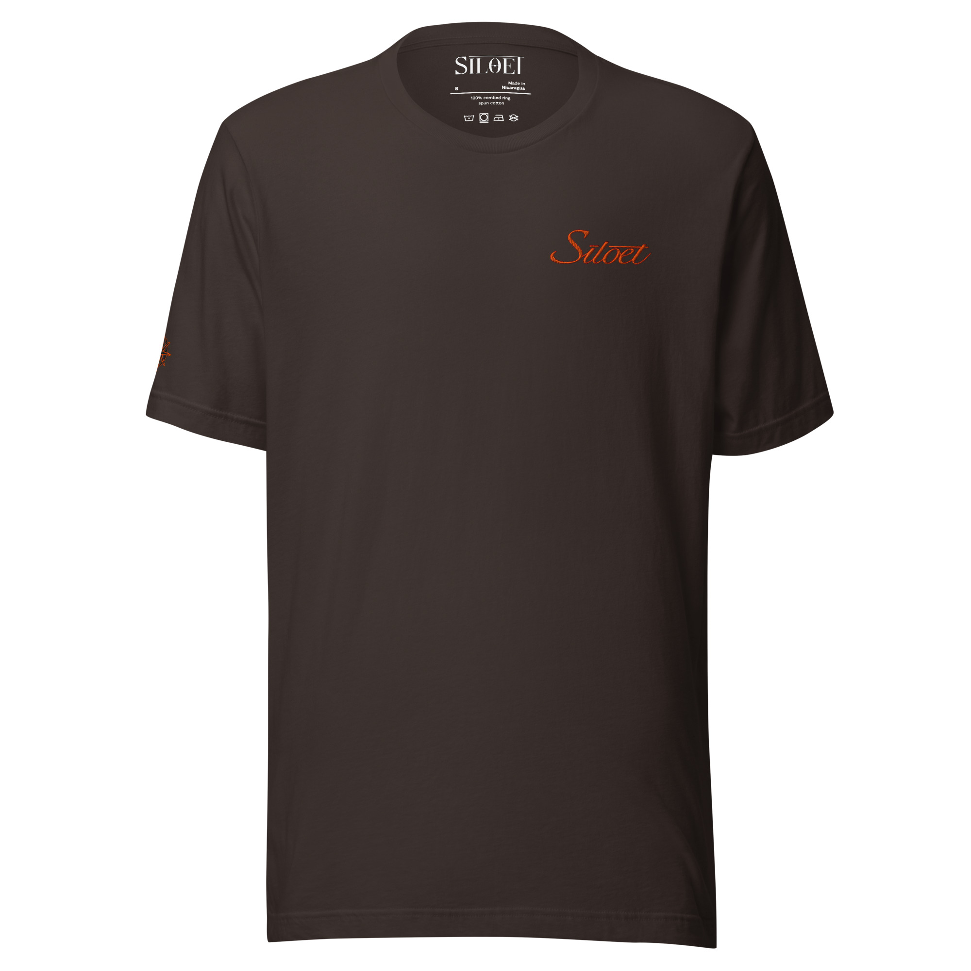 ‘CHOC’ EMBROIDERED LOGO TEE (BROWN)