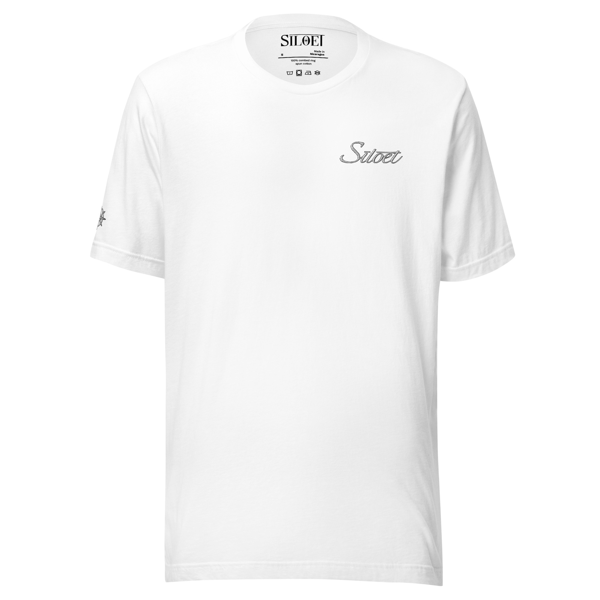 ‘PURE WHITE’ EMBROIDERED LOGO TEE (WHITE)